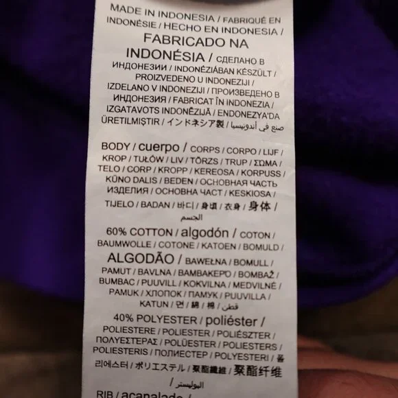 Minnesota Vikings Hoodie Men’s XL Purple Fanatics NFL Pullover Sweatshirt - Picture 8 of 10